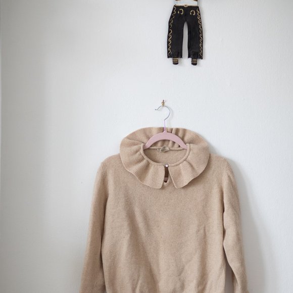 Cashmere + Lamb wool beige sweater - Picture 2 of 3
